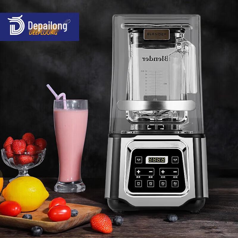DEPAILONG Commercial Soundproof Touchscreen Blender for Smoothies & Ice