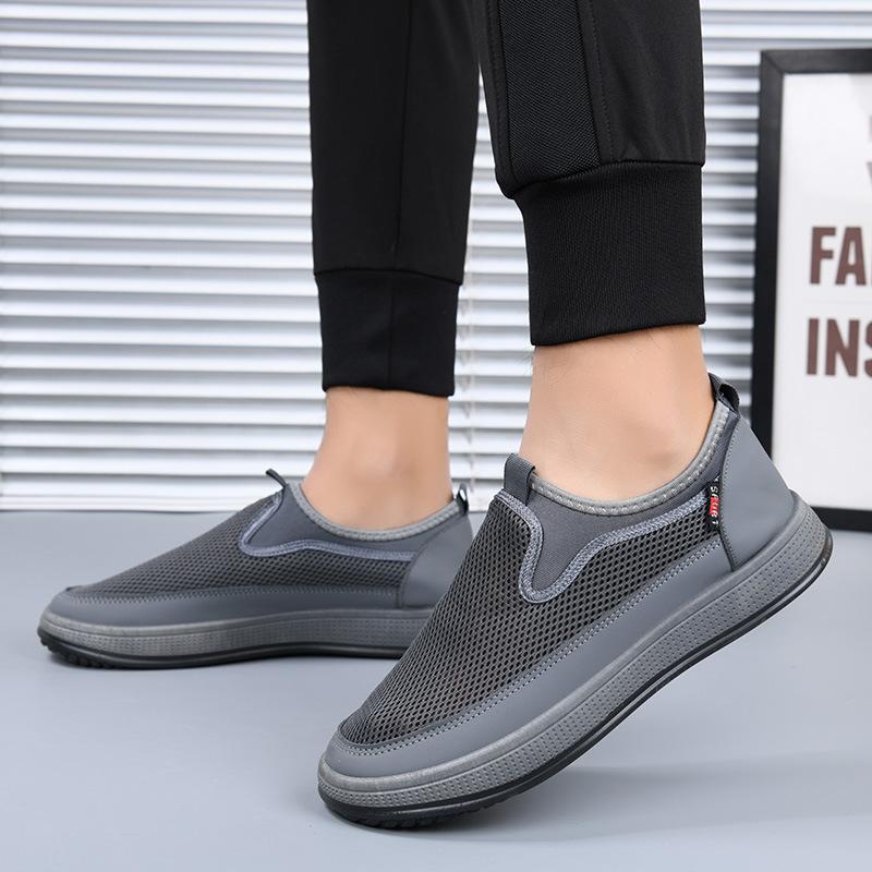 Summer breathable cloth shoes men's lightweight soft-soled casual shoes men's mesh shoes