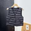 White duck down ribs light down jacket vest liner women's winter new V-neck inner thermal vest
