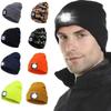 LED-Beanie-Mütze USB-wiederaufladbar Unisex Warme Winter-Strickmütze Stirnlampe Taschenlampe Für Nachtlauf Radfahren