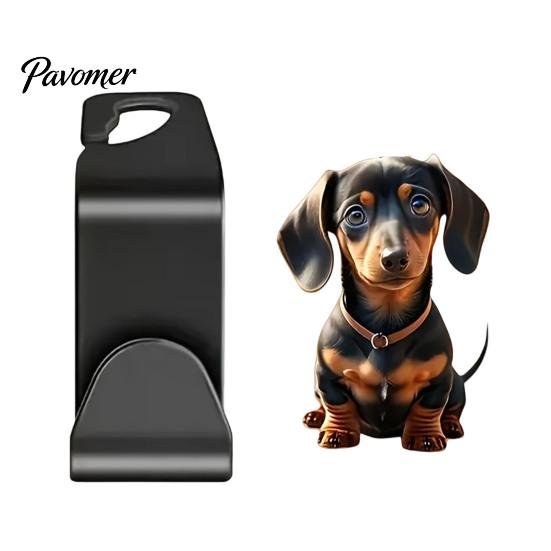 Car Storage Accessories Seat Hook, Cartoon Cow/Dog/Butterfly/Cat Pattern Decor, Durable Load Bearing Acrylic Vehicle Headrest Bag Hook Hanger,
