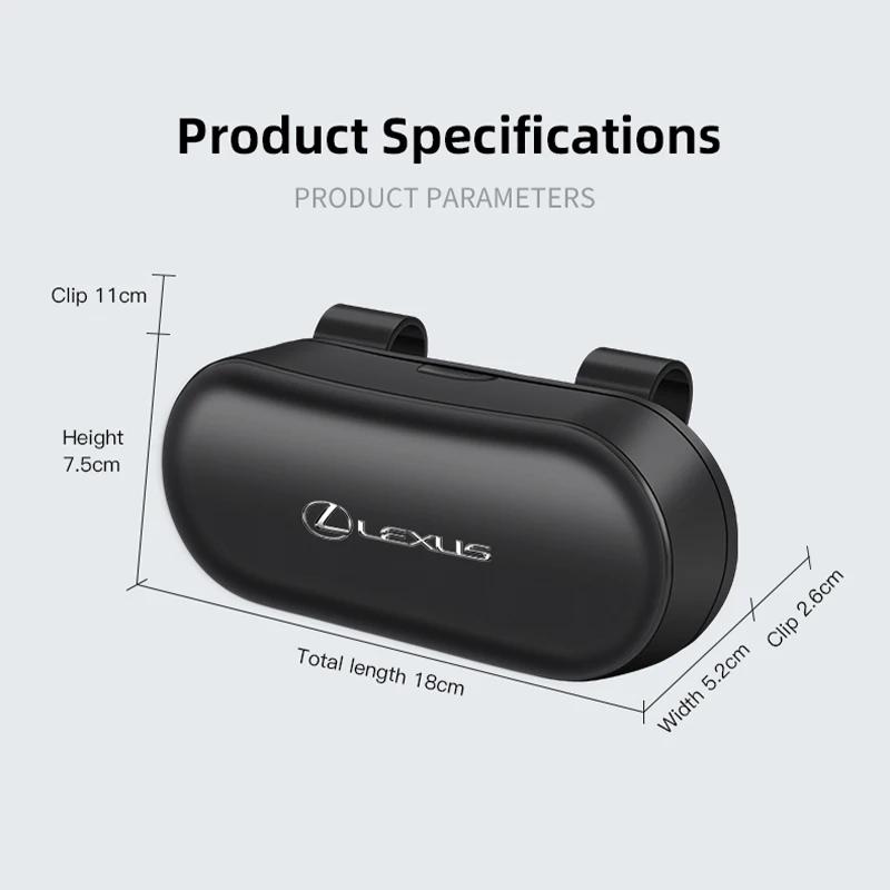YMIN2 Lexus Car Glasses Box Car Sunglasses Holder Sun Visor Storage Case For ES300h IS300h IS250 LX570 NX300h RX400h UX LX600 Ct200h