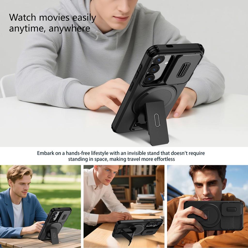 Phone Case For Samsung Galaxy S26 5G with Camera Cover, Magsafe, Heavy Duty Magnetic Case