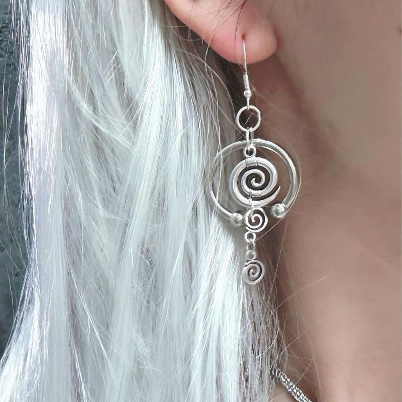 Elegant Star Vortex Dangle Earrings Ear Accessories Gift For Women Trendy Party Or Casual Outfits