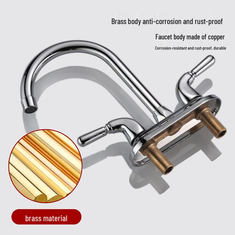 Lairshidan LD96022 Doppelgriff Deckmontierte Waschtischarmatur