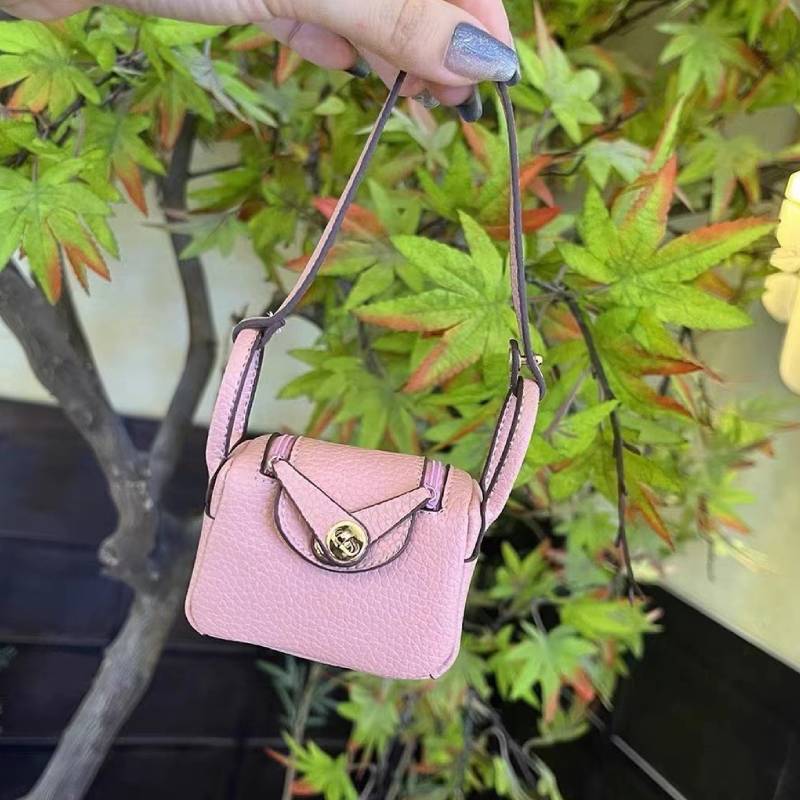 Lindy Cute Bag Pendant With Soft Faux Leather For Keys And Backpack Decor