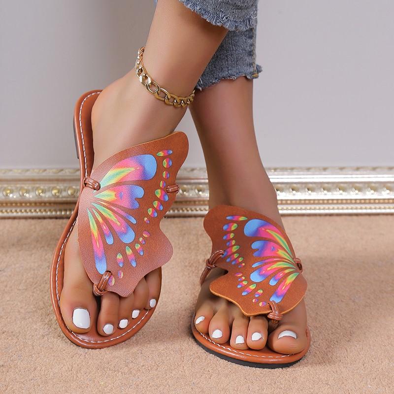 fashion Summer Women's New Luxury Sandals Flat Bottom Fashion Slippers