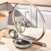Pot Lid and Spoon Rest MultiFunctional Countertop Utensil Stand Space Saving Stainless Steel Ladle