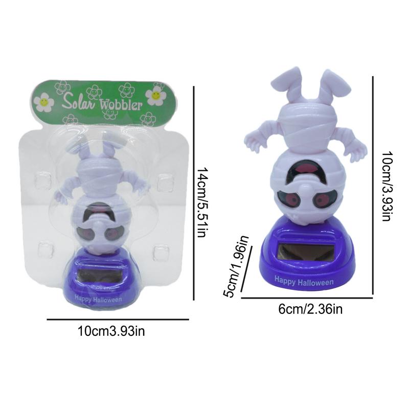 Solar Powered Swinging Decor Ghost Festival Shake Animals Halloween Solar Powered Automobile Shaking Head Toy For Cosplay Party