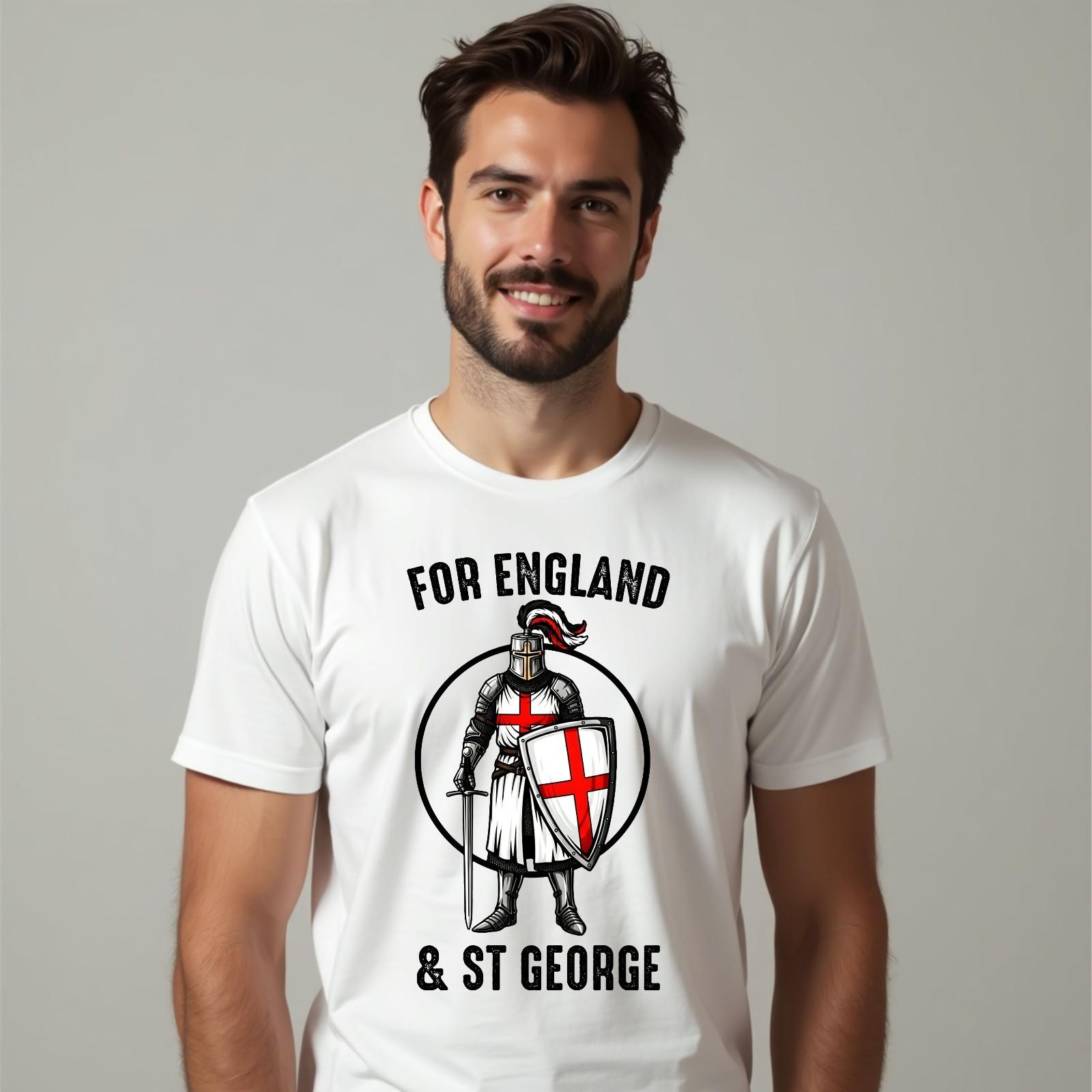 ST. George Day T-shirt England National Flag Warrior Top Latest Men s Unisex Tee XL