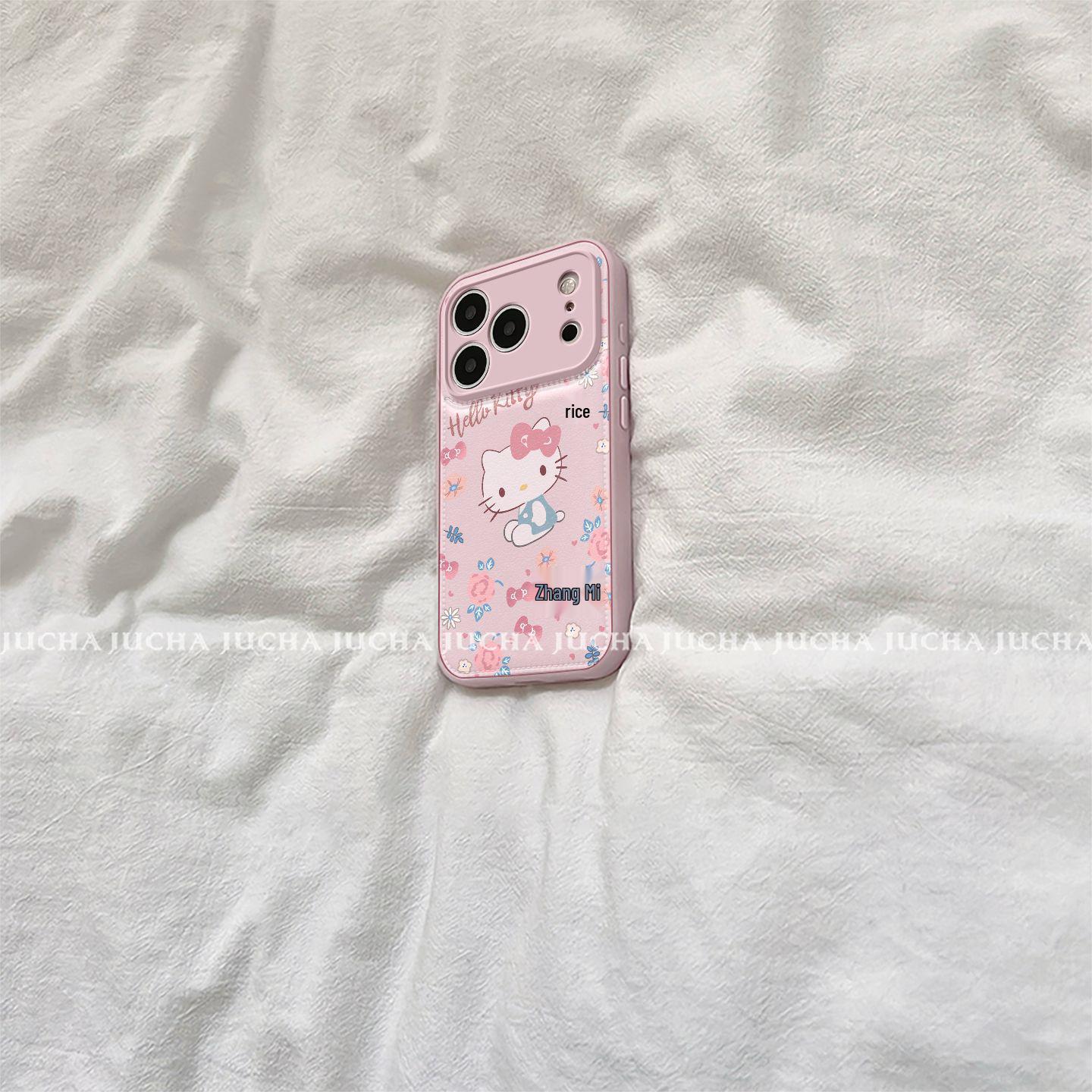 

Hello Kitty Floral Cartoon Phone Case for iPhone 17 Pro Max/15/14/13 - Full Coverage & Drop Protection, Light Luxury Design 15 Pro