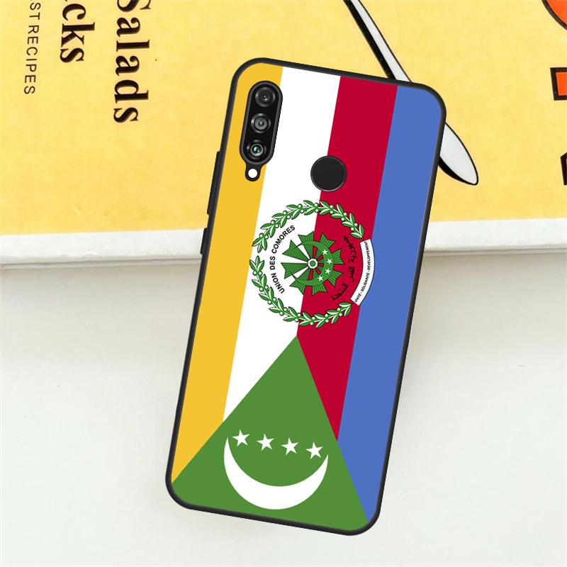 Comoros Flag For Huawei Nova 3i 7i 8i 11i Y60 Y70 Y90 Y61 Y91 Nova 11 9 10 SE P30 Pro P20 P40 Lite Case