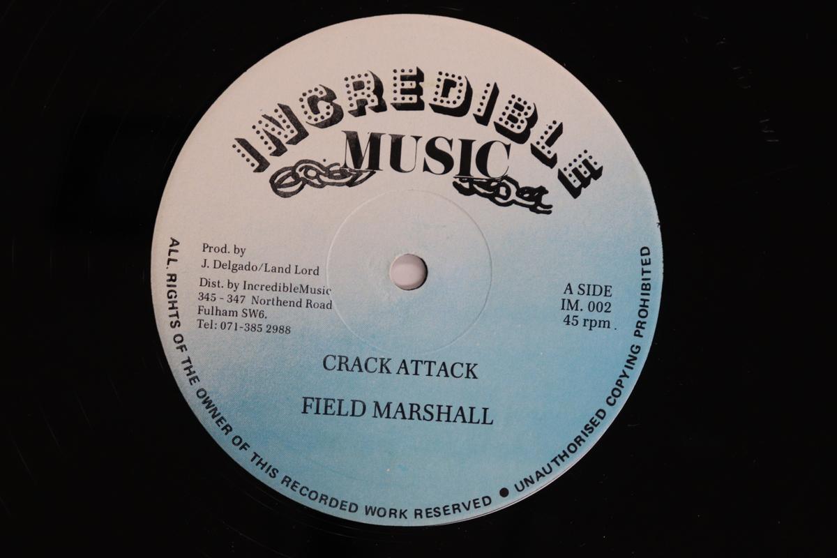 

12inch Record FIELD MARSHALL Crack Attack Version IM002 INCREDIBLE MUSI 1991 UK Reggae Ska Dub Used