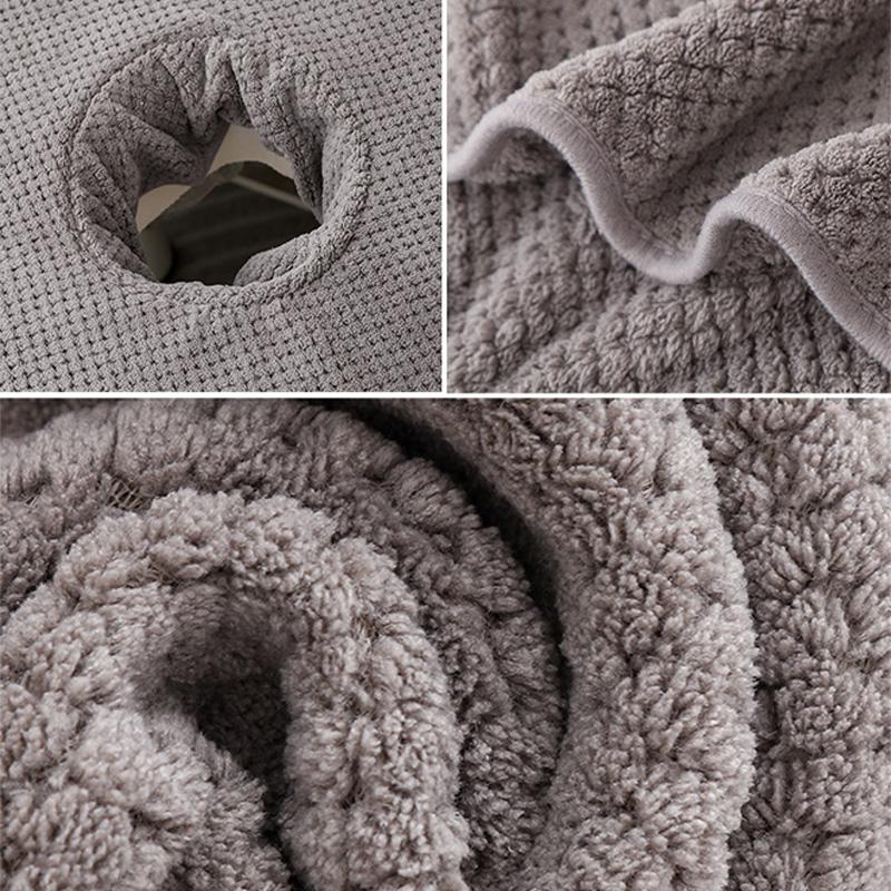 1 buc 35*35CM Masaj Moale Confortabil Frumusețe SPA Calitate Excelentă Fleece Coral Îngroșat Prosop de Față cu Orificiu pentru Respirație