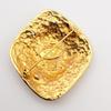 Used Excellent Condition Chanel Brooch, Coco Mark, Gold, Diamond Shape, Arabesque, Early Vintage