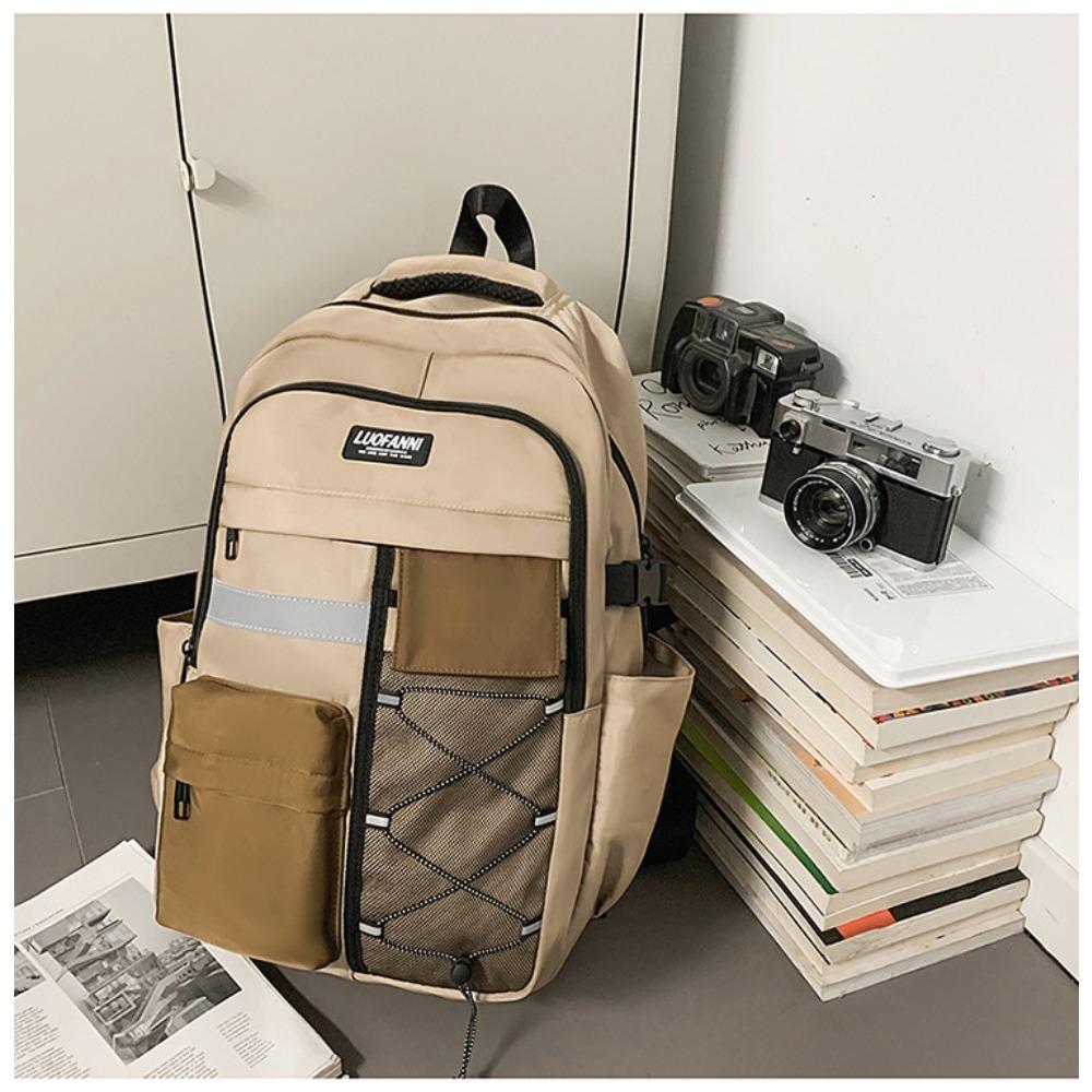 Outdoor couple backpack niche tide brand Japanese Harajuku backpack large capacity campus junior high school student tooling bag