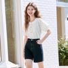 Betu Women's Polka Dot Lantern Sleeve Short Sleeve Shirt 2503T60
