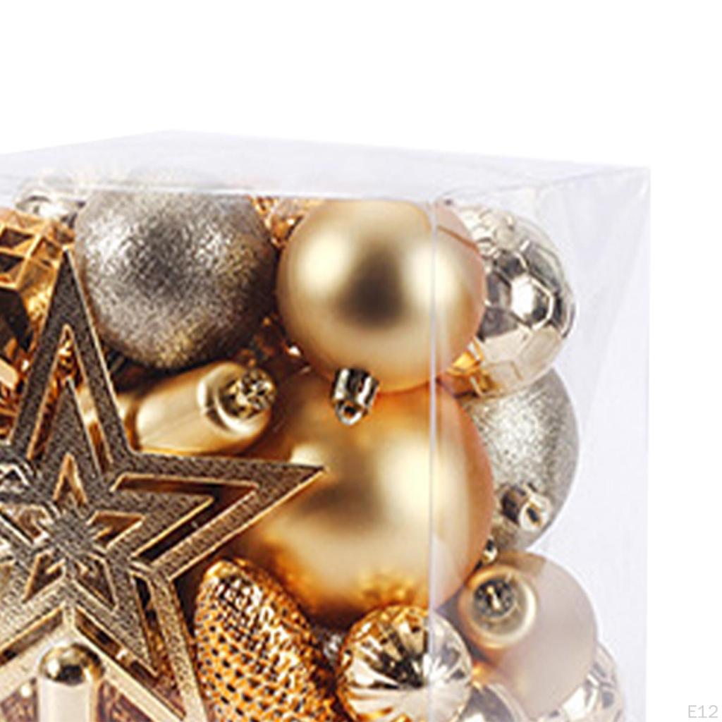 Christmas Balls Ornaments Hanging Decorative Bauble Shatterproof Tree for Wedding