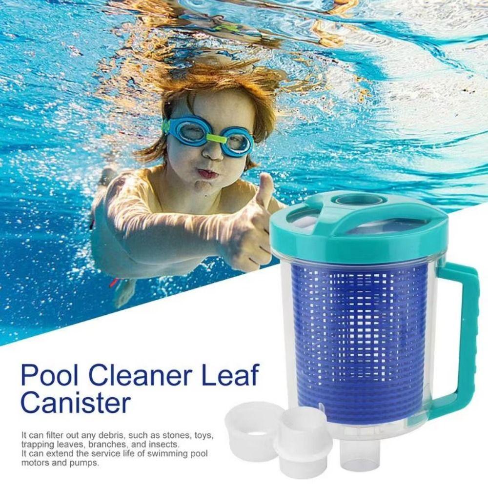 

with 5 Skimmer Socks Pool Leaf Collector with Basket Pool Leaf Catcher Pool Maintenance Leaf Canister