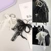 Aesthetic Ballet Shoes Camera Bag Decoration Keychain Gift Cute Lace Bow Pearl Beaded Phone Pendant Chain Accessories