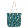 Feather print thick rope single-shoulder beach bag 7221