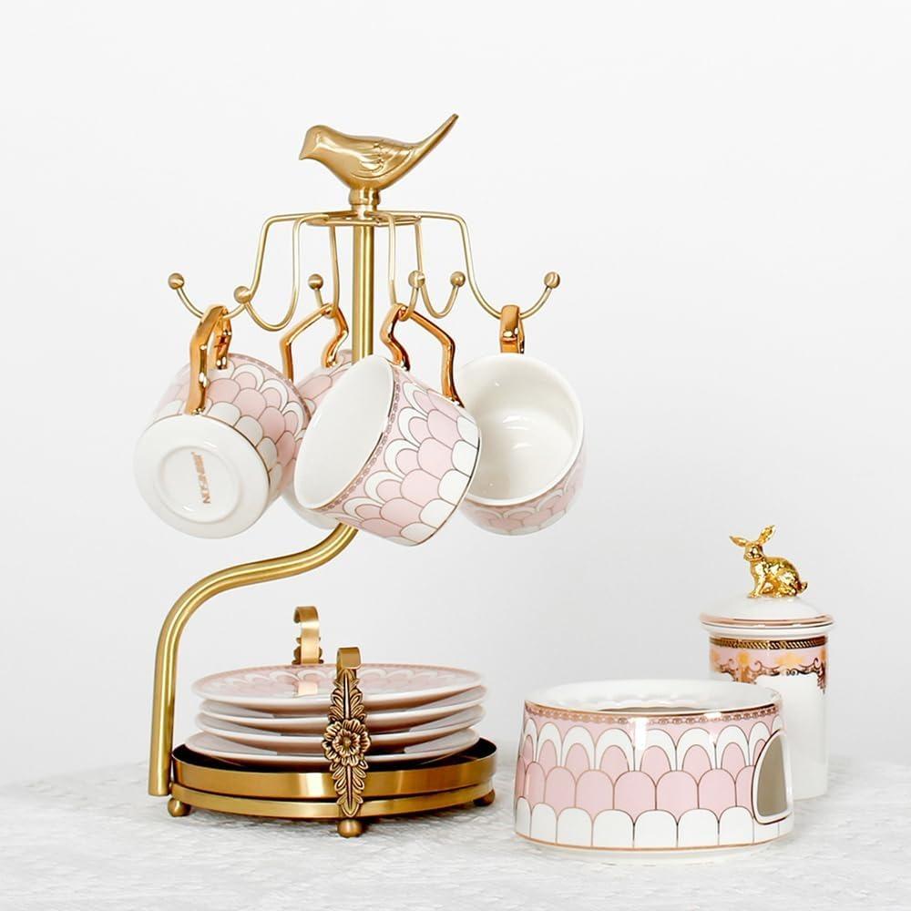 Counter Cup Rack Coffee Cup Holder Bird Decor Solid Brass Mug Rack Tree New Tea Cup Holder  Home
