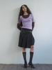 KIJUN Layered Jersey Top Lavender