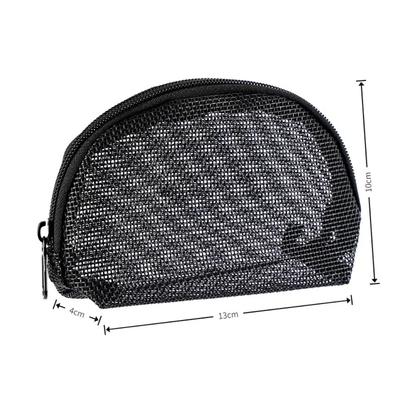 Tragbare Große Kapazität Netz-Kosmetiktasche Einfarbige Leichte Kosmetik-Organizer-Tasche Handgehaltene Reise-Kosmetiktasche