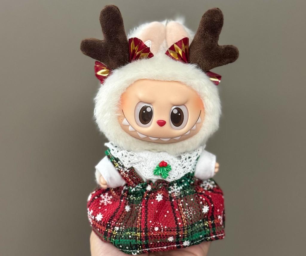 YWHOLA Doll Clothes Christmas Suits 1-3 Generations Cartoon Toy Dolls-Excluding Shoes Plastic Polyester Material 17cm Size 1:3