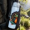 1 Stück Frosch auf Lotos-Kunstdruck 750ml Farbige Kunststoff-Sportwasserflasche Auslaufsicherer Klappdeckel mit Strohhalm Geeignet für Sport, Büro, Zuhause