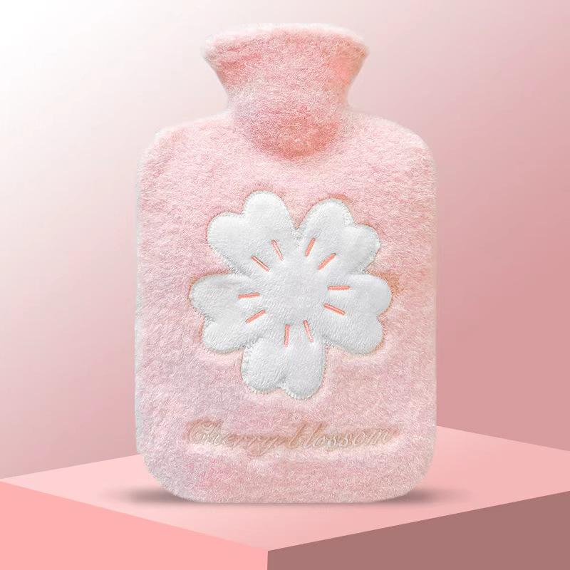 Bouteille d'eau chaude d'hiver en peluche épaisse: Anti-Explosion, Design Mignon Dessin Animé, Chauffe-Mains Portable pour Étudiants