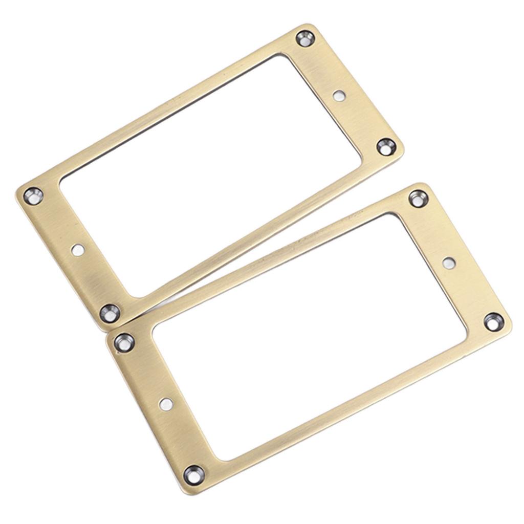 2Pcs Electric Guitar Pickup Frame Zinc Alloy Humbucker Pickup Mounting Ring Set 2 X 2mm Bronze