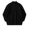 Mens Warm Half Turtleneck Sweater Loose Fit Solid Color Knit Pullover Winter Daily Wear