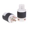 1 Pcs Hifi Audio Us Plug Female Socket American Standard Copper Ac Power Supply Male Connector