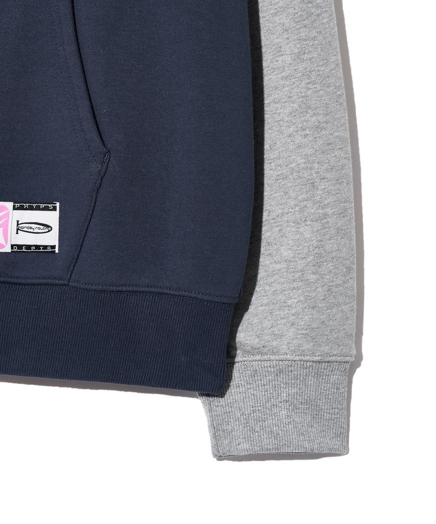 Applique Startail Raglan Hoodie_Vintage Navy