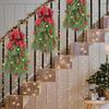 Christmas Tree Wreath Decoration Props, Christmas Christmas Ball Mesh Wreath, Window Staircase Arrangement, Door Hanging