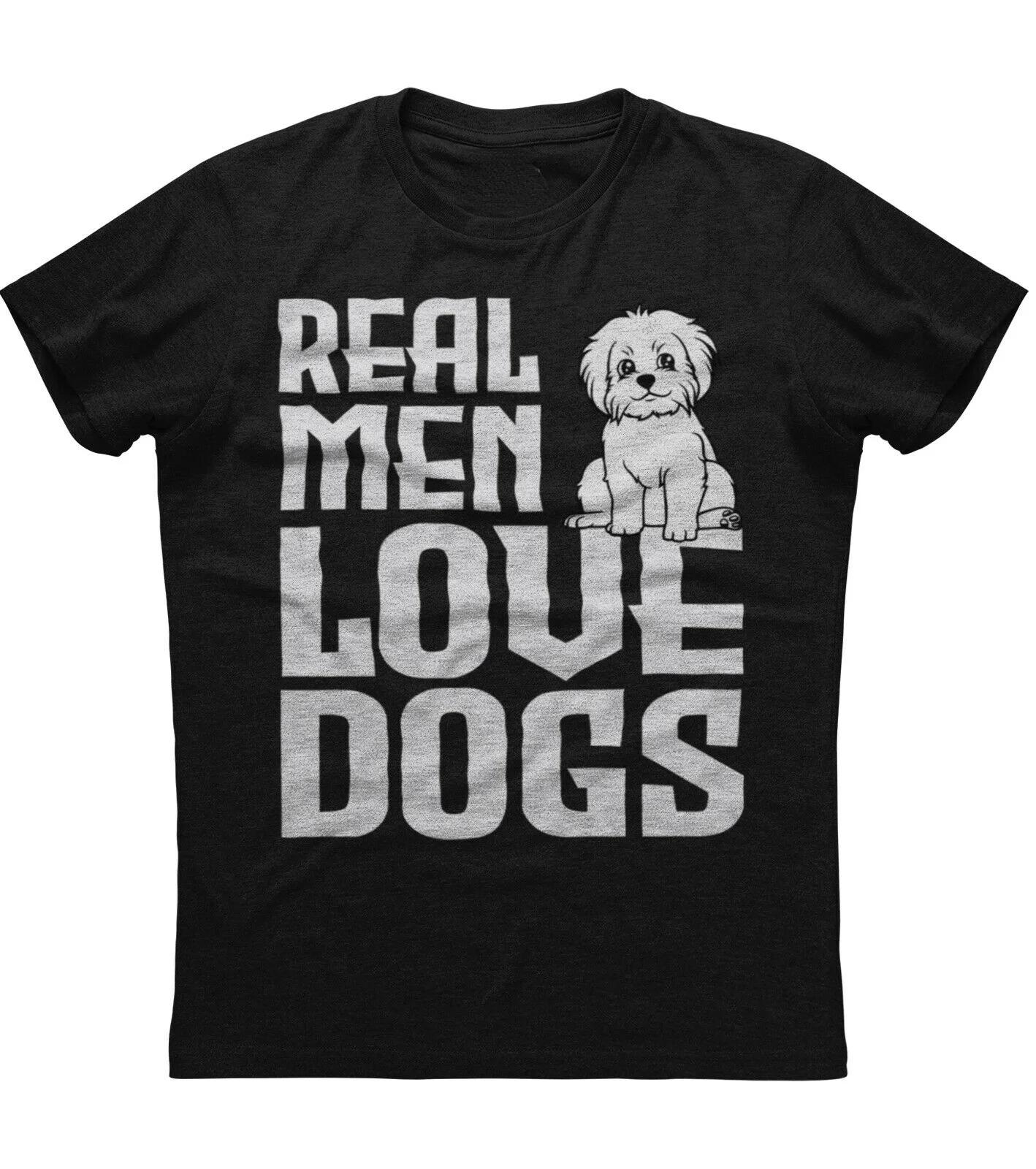 

Real Men Love Dogs Vintage Dog Lovers Gift T-Shirt 100% Cotton O-Neck Summer Short Sleeve Casual Mens T-shirt Size S-3XL - Me... S разноцветный