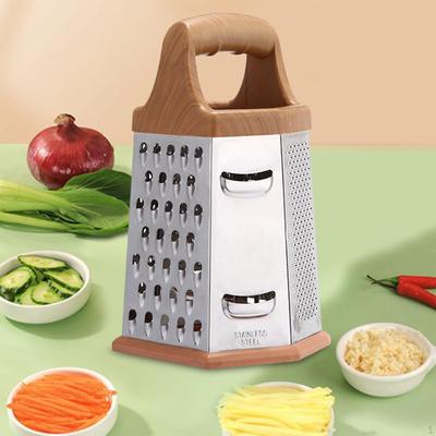 6 Sides Box Grater Cabbage Slicer Kitchenware with Handle Potato Cheese for