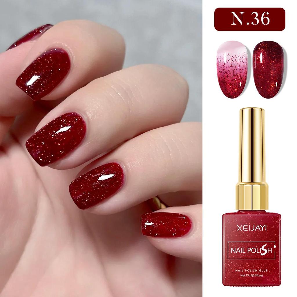 2024 Trendy 6-Color Red Gel Polish Set - Long-Lasting & Whitening