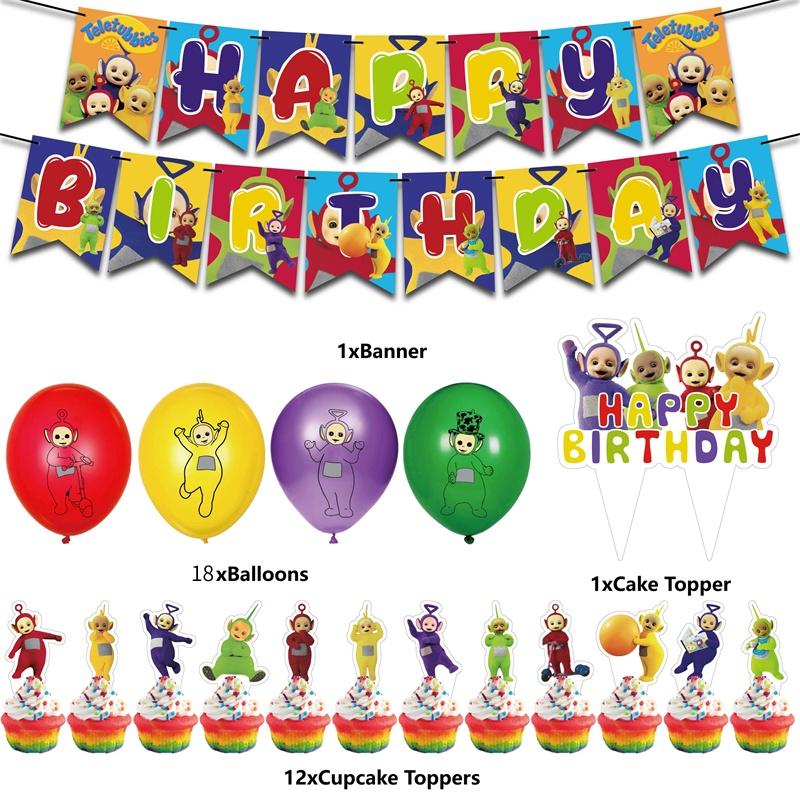 Antenna Baby Theme Party Decoration Set Flags Banners And Balloons