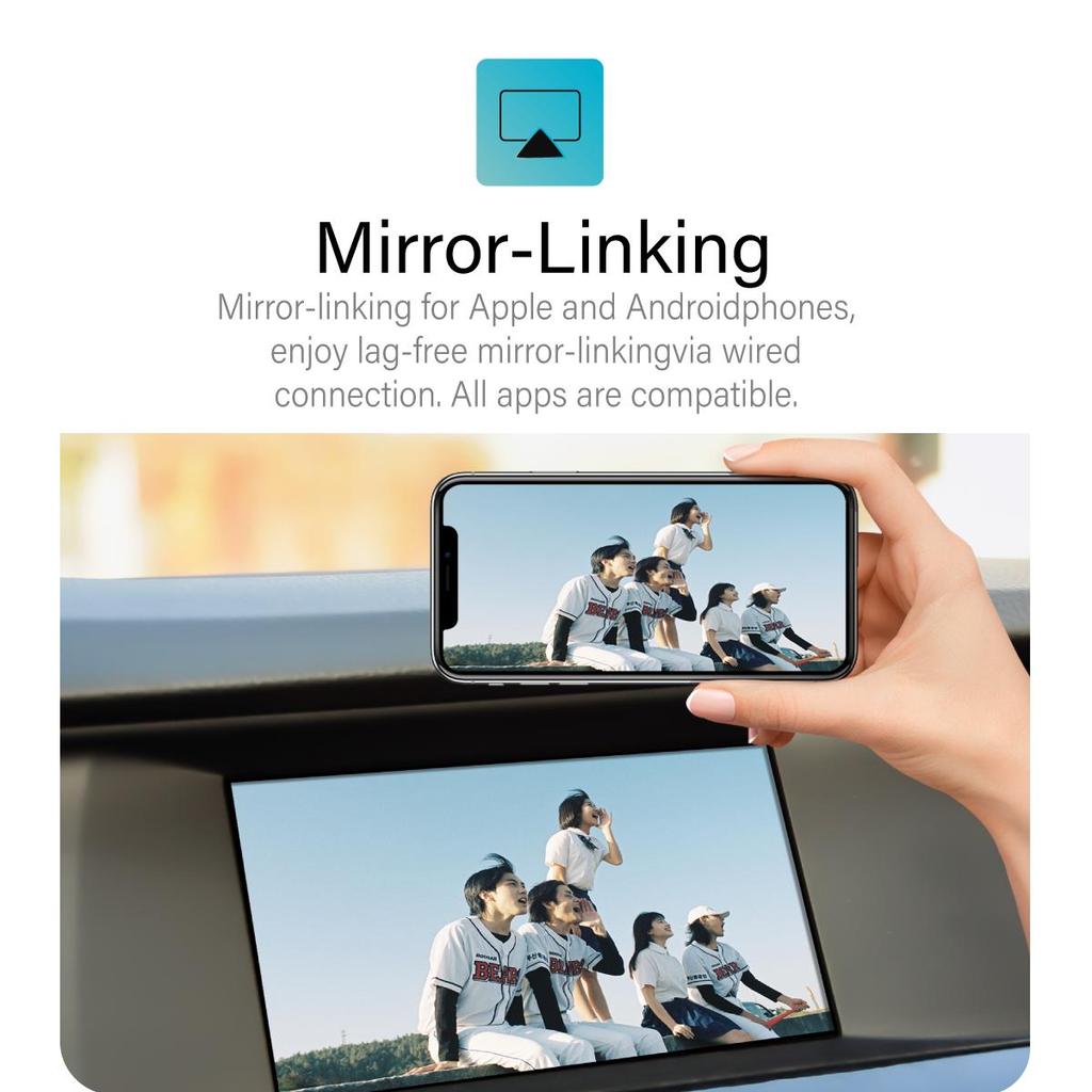 Sinairyu Wireless Carplay Android Auto Retrofit Kit Compatible for BMW 1 3 5 6 7 Series X1 X3 X5 F11 F22 F20 F30 with CIC System