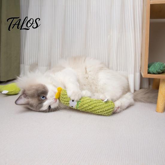 Reinforced Stitching Cat Toy Catnip Cactus Toy, Stuffed Chew Soft Teething Plush Kitten Kicker for Indoor Cats Biting Kicking