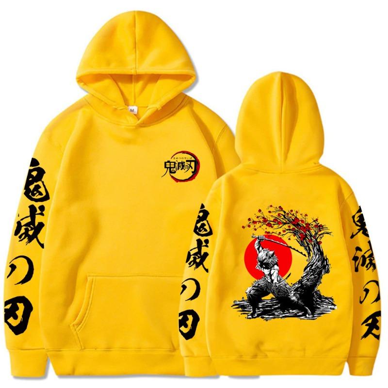 Hashibira Inosuke Japanese Animation Hoodie Men Women Harajuku Pullover Street Wear Unisex Autumn Winter Plushed Sweater