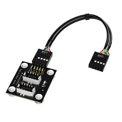 Typ-E auf USB 2.0 9-poliger Mainboard-Header-Stecker, Kabelverlängerungsadapter mit Magnetpad, doppelte USB 3.1-Frontplattenbuchse
