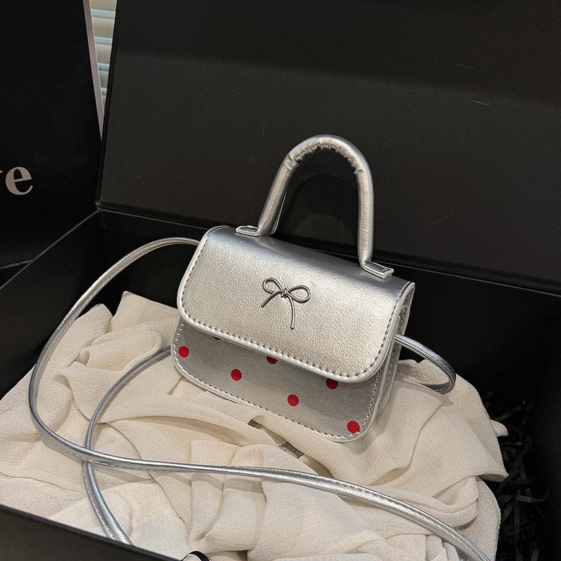 

Милая женская мини-сумка новая милая в горошек с принтом портативная маленькая квадратная сумка модная сумка-мессенджер