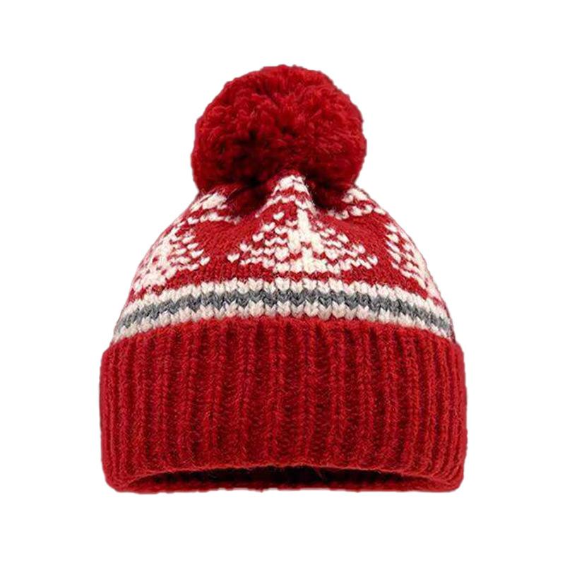Women's Woolen Hat Winter Warm Knitted Hat Ear Protection  Face Showing Small Pullover Hat Korean Style Wool Ball Cold Hat