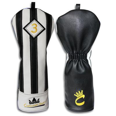 CRAFTSMAN Fairway Wood Cover Golf Başlığı Kılıfı FW 3 için Tek Tek Satılır Kulüp Kılıfı Ahşap Kılıf Takması ve Çıkarması Kolay İtalyan Tarzı Sentetik