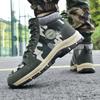 MCTIN Couples Cotton Shoes for Women Camouflage Winter Plush Warm High Tops Shoes Man's Non Slip Snow Boots