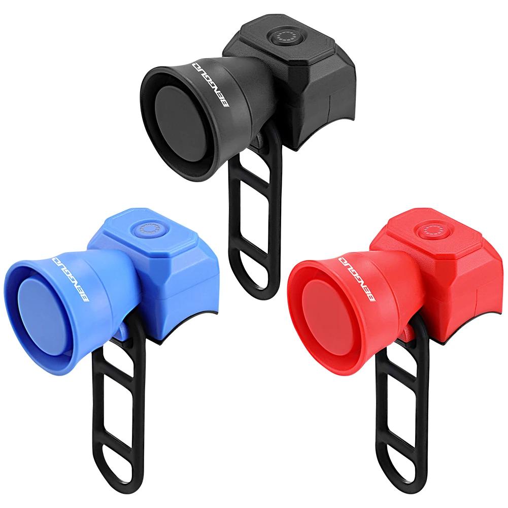 120db Electric Bike Horn 5 Sound Modes for Adults/Kids Electric Bike Bell Waterproof USB Rechargeable Battery for Mountain Bike