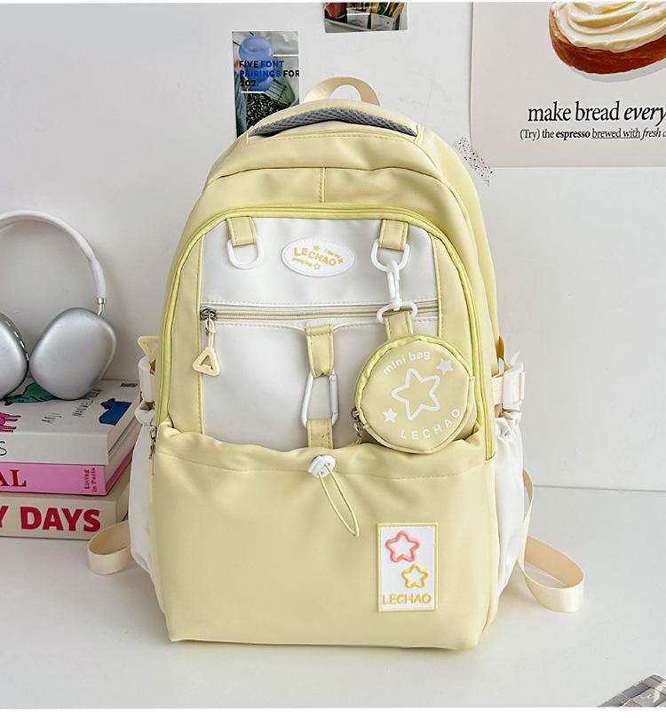 Schoolbag New College Style Cute School Bag Junior High School Student High School Student Lightweight Backpack Girl Large Capacity Backpack